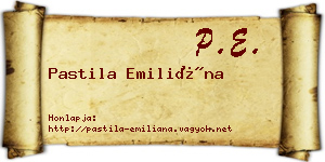 Pastila Emiliána névjegykártya